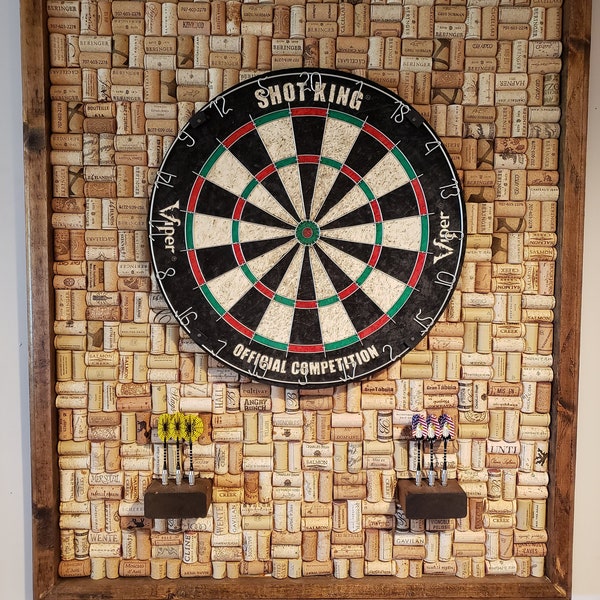 Wine Cork Dartboard Backboard With Dart Board