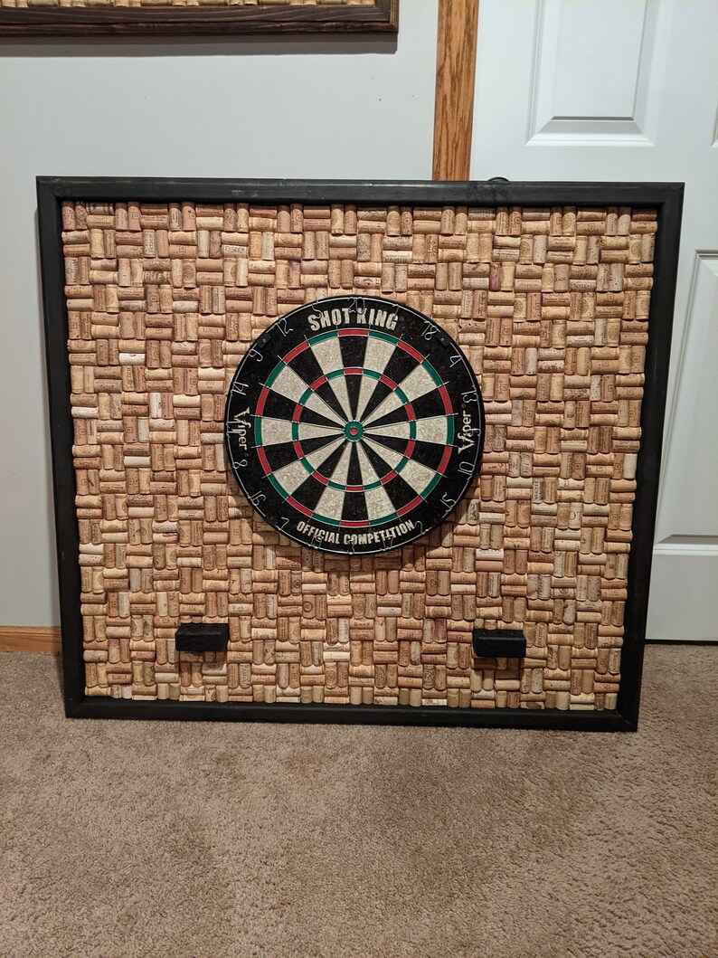 Wine Cork Dartboard Backboard With Dart Board Etsy