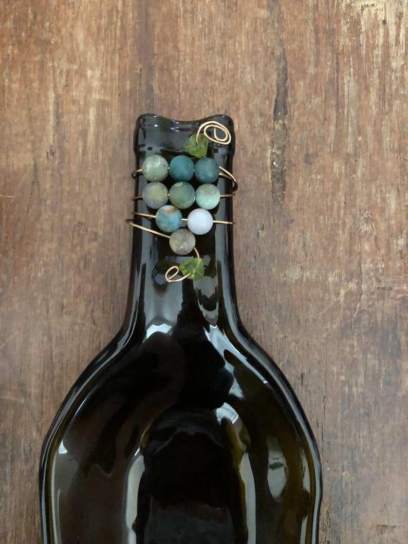 Slumped Wine Bottle Dish With Bottle Bling Kiln Fired Etsy Canada