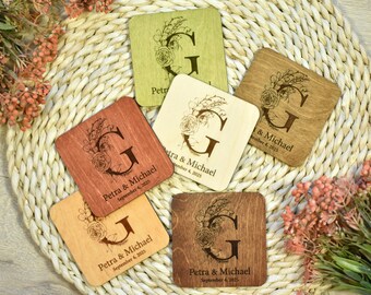 wooden coasters personalized, monogram coasters, personalized wedding favors coasters, wedding coasters wood, coasters wedding gift