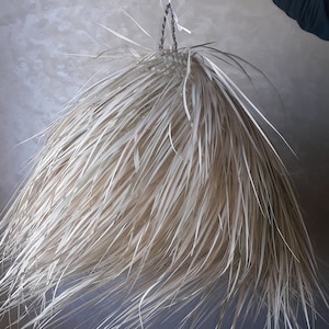 Marokkanische Raffia-Lampenschirme, natürliche Raffia-Lampenschirm-Pendelleuchte, marokkanische Stroh-Boho-Aufhängungen, Stroh-Lichtanhänger - Kugel