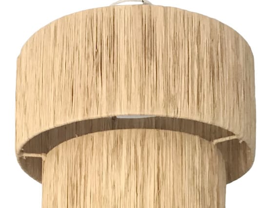 ラフィアライトペンダントランプシェードモロッコ手作り 100% 天然  