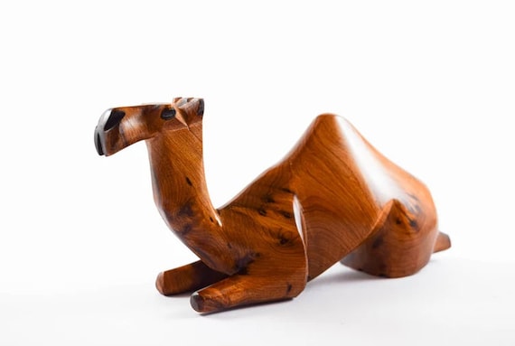 Set of 2 Moroccan Thuya Wood Camel, Handmade Moroccan Camel, Wood
