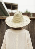 Moroccan Palm Leaf Garden Hat, Round Straw hat, Traditional straw hat, 100% Natural palm leaf, handmade in Morocco, beach hat, summer hat