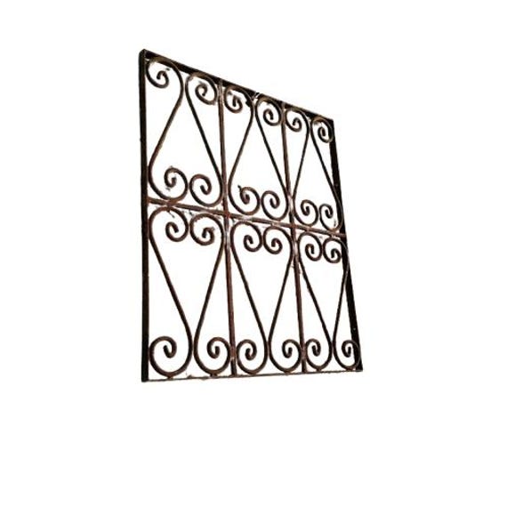 家具 Iron Window Authentic Moroccan Iron Grill Panel Window, Iron Window