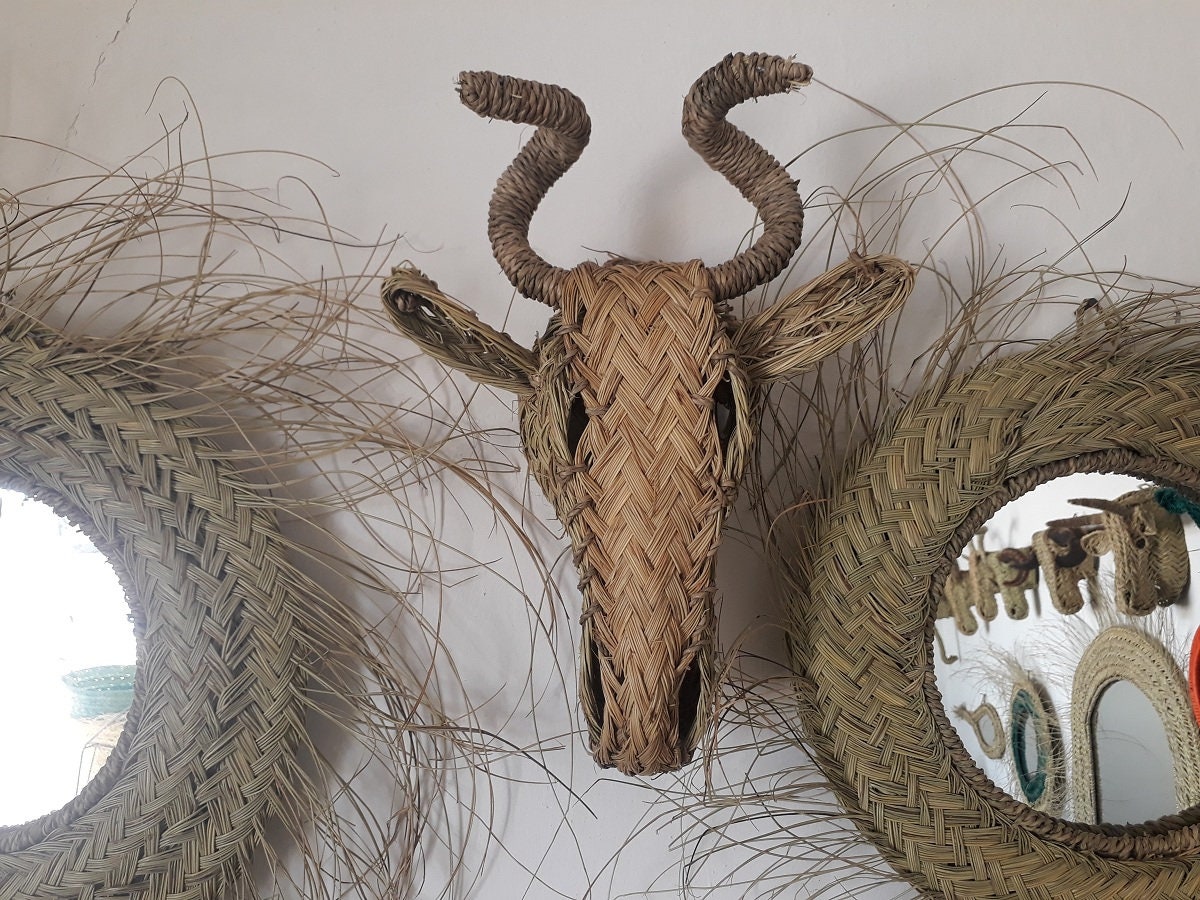 Ancienne Paire De Cornes De Gazelle, Taxidermie Décorative Style Art Déco - Provenance Afrique
