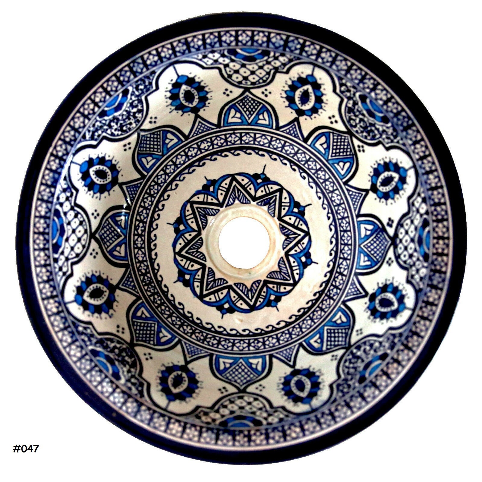 DHL Versand marokkanische Runde Waschbecken Keramik | Etsy