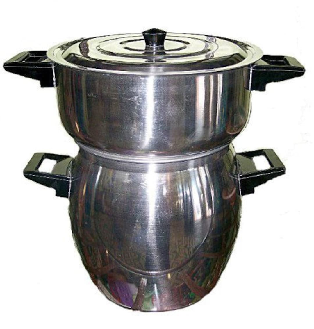 Couscoussier 6 Liter Moroccan Steamer Pot Imported from Morocco Couscous  Cooker Pot