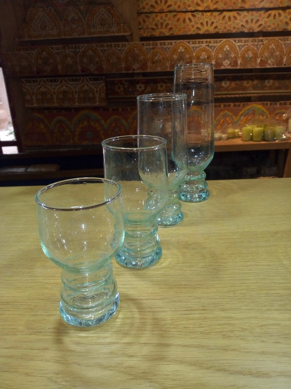 Unique Moroccan Wine Glasses Set of 6 12 Water Glasses 