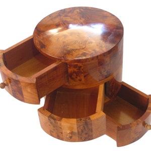 New Moroccan Jewerly Box Thuya Wood With 3 Drawers handmade for women best gift for mother&#39;s day 100% natural