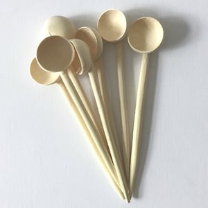 Set of six rustic Moroccan Hand-carved wooden spoons, handmade spoon, ramadan healthy harira spoons