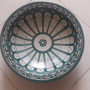 2 set of Hand Painted Moroccan Ceramic Plate, Platter from fes, S / M / L sizes, ceramic dinnerware, moroccan handmade plates, handmade dish