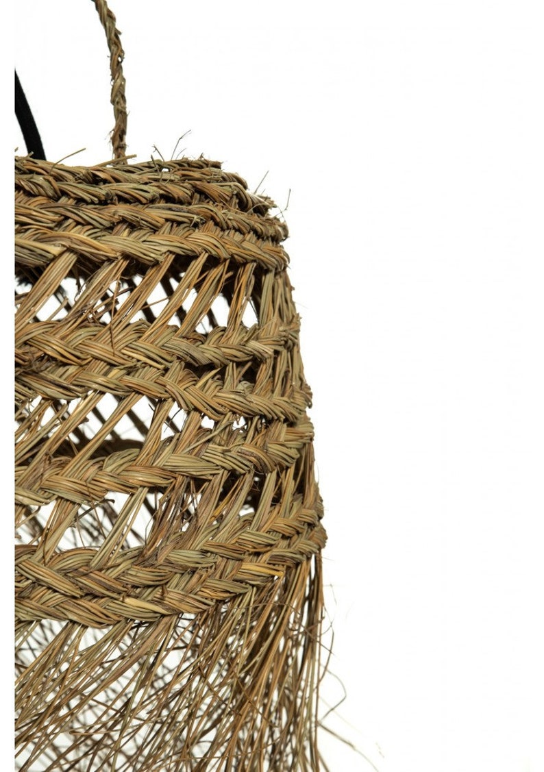 Moroccan straw Lampshades Natural Raffia Lampshade Pendant Etsy