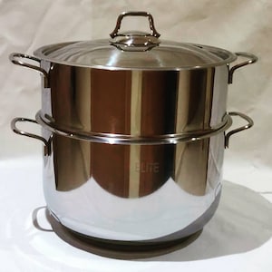 Moroccan Steamer Pot Cookware Couscous Maker Veggie Rice 2 Tier stainless steel 6 Liters, Moroccan couscous maker Veggie 2 Tier