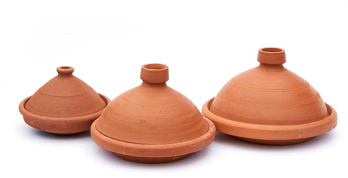 Moroccan Ceramic Tagine for Cooking Unglazed 30 Cm / 20 Cm / | Etsy