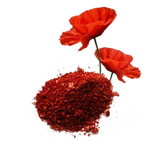 Aker Fassi / Red Poppy Powder 100% Natural VEGAN Glitter - Etsy