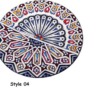 2 set of Hand Painted Moroccan Ceramic Plate, Platter from fes, S / M / L sizes, ceramic dinnerware, moroccan handmade plates, handmade dish