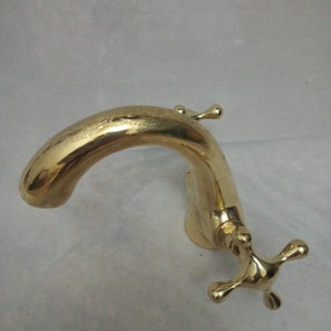 Moroccan handmade Antique Rustic Brass Faucet for Bathroom Vanity & Vessel Sink, Bathroom Sink
