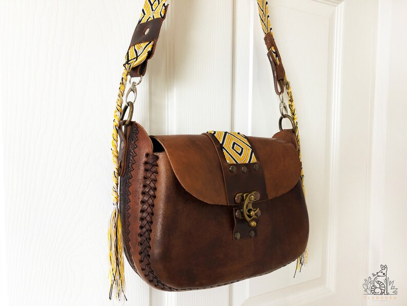 Mexican shoulder bag Leather bag Chiapas bag. Etsy