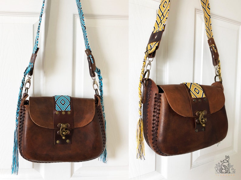 Mexican shoulder bag Leather bag Chiapas bag. Etsy