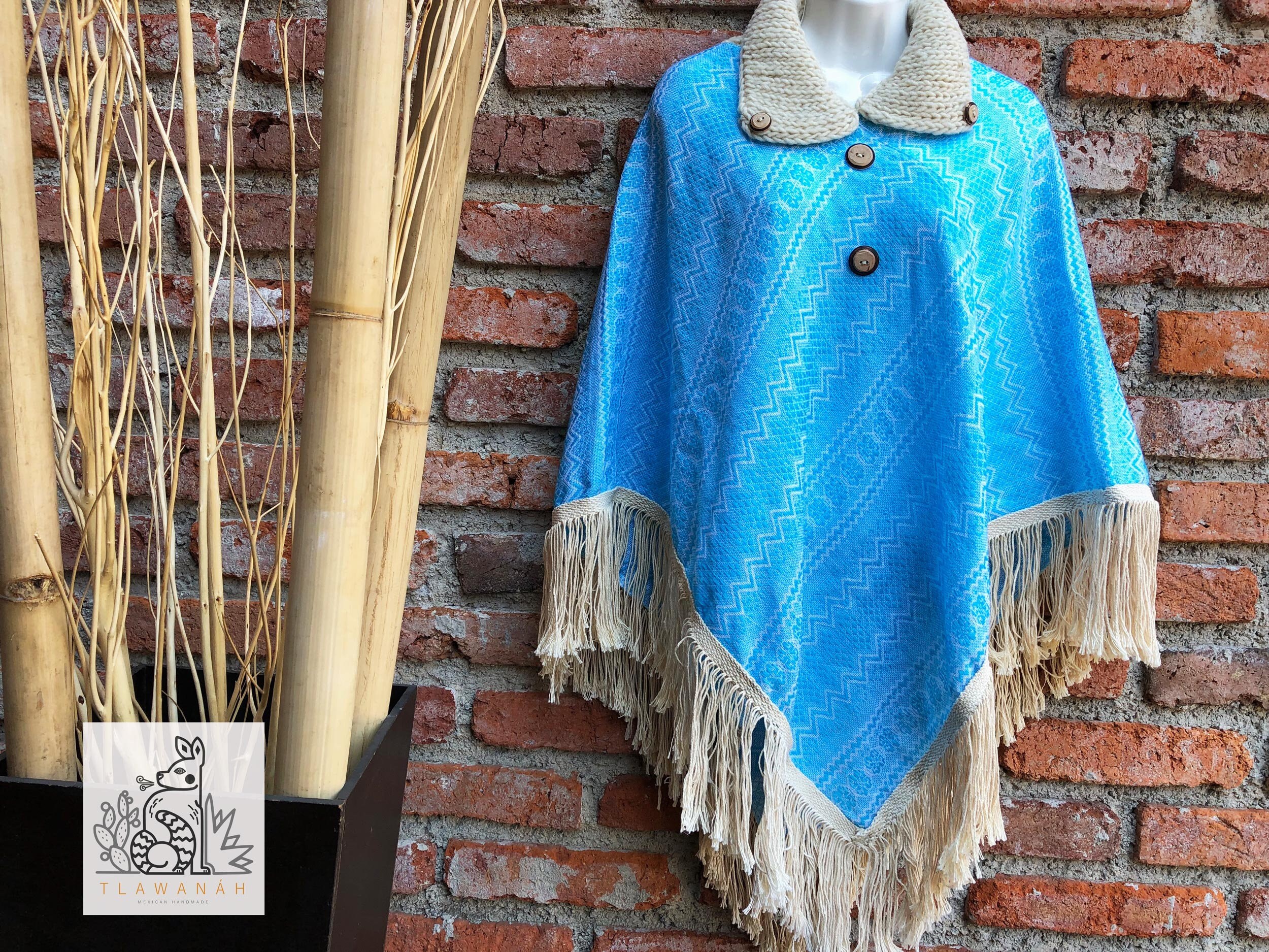 Mexican Poncho Wool and Cotton Poncho Mexican Women's | Etsy