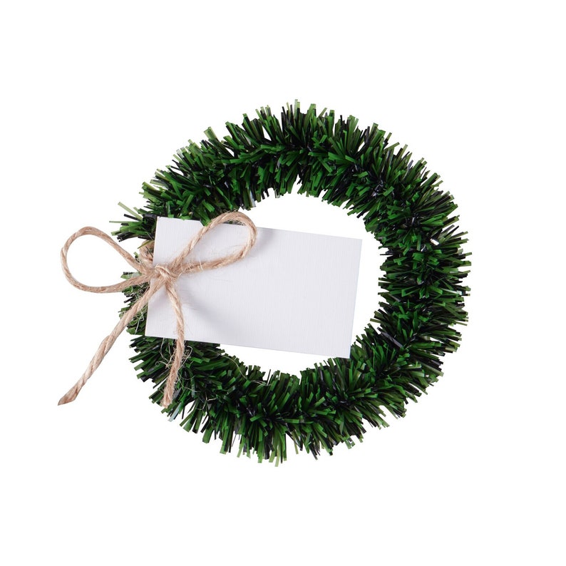Name Card Holders Wreath Name Place Cards Christmas Decorations Rustic Christmas Table Decor Christmas Wedding