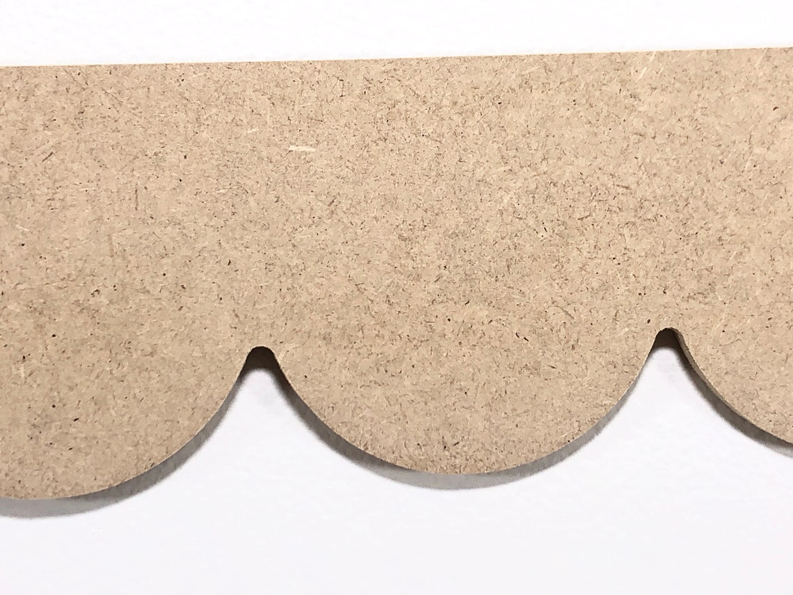 Scallop pattern MDF wood cutout 3 Pack 46 long Etsy