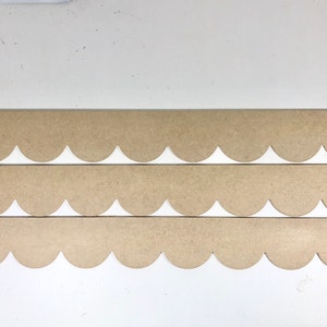 Scallop pattern MDF wood cutout- 3 Pack - Each piece 46&quot; long, Grade A Scalloped Crown Molding Trim ready for your next project