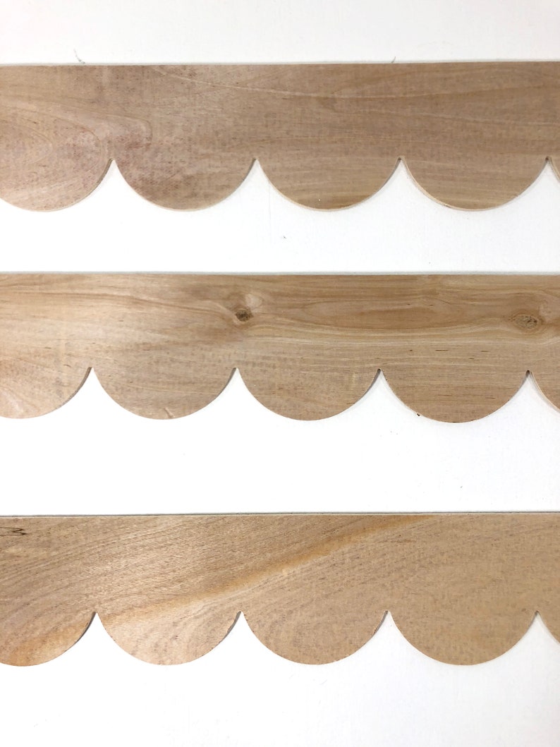Scallop pattern wood cutout 3 Pack 46 long Unfinished Etsy