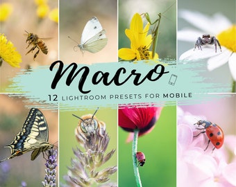 12 Professional Macro & Close-Up Lightroom Presets - Enhance Your Macrophotography - MOBILE Only - by @jeferstellari