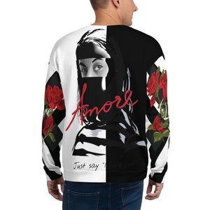 Sweatshirt - White - Black - Unisex Women Men Sweater - Graphic Printed - Designer Sweatshirt - Streetwear Style - Cool - With Saying