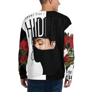 Sweatshirt - White - Black - Unisex Women Men Sweater - Graphic Printed - Designer Sweatshirt - Streetwear Style - Cool - With Saying