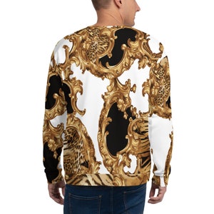 Sweatshirt - White - Gold - Designer - Unisex - Women’s - Mens - Sweater - Graphic - Printed - Streetwear