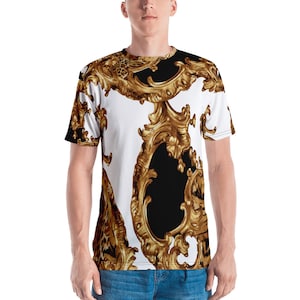 T-Shirt - White - Gold - Designer - Graphic - Printed - Tees - Short Sleeve - Streetwear - Unisex - Mens - Women’s