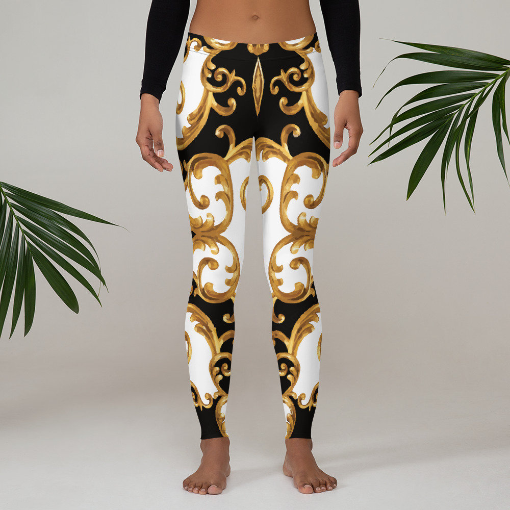 VERSACE - NYLON LEGGINGS WITH BAROQUE LOGO AND MEDUSA - Eleonora