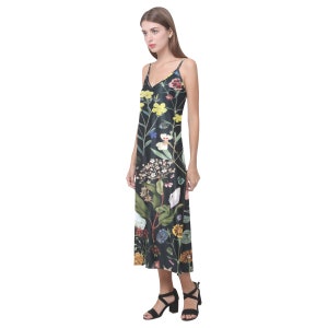 Sleeveless Dress - Floral - Wedding Guest Mother of The Bride Summer Cocktail Formal Plus Size Graduation Birthday Party Evening Boho