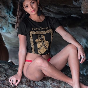 T-shirt - Noir - Or - Créateur - Graphique - Imprimé - T-shirts - Manches courtes - Streetwear - Unisexe - Homme - Femme