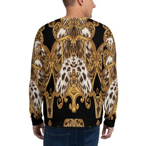 Sweatshirt | Unisex Women Men Sweater | Graphic Printed Sweatshirt | Designer Sweatshirt | Leopard Animal Print