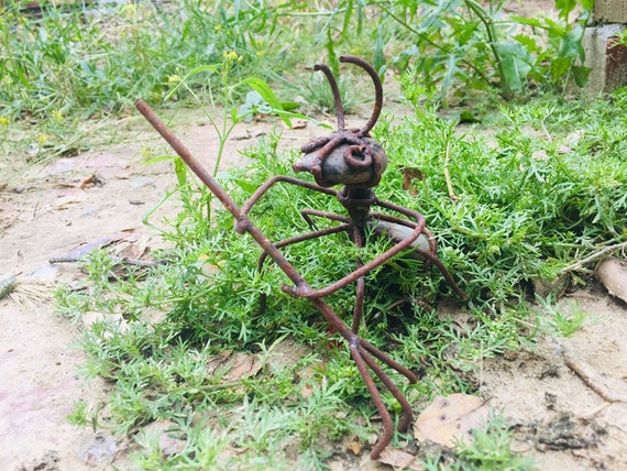 Working Ants With Garden Tools Lot of 4 Metal Yard Folk Art Decor 