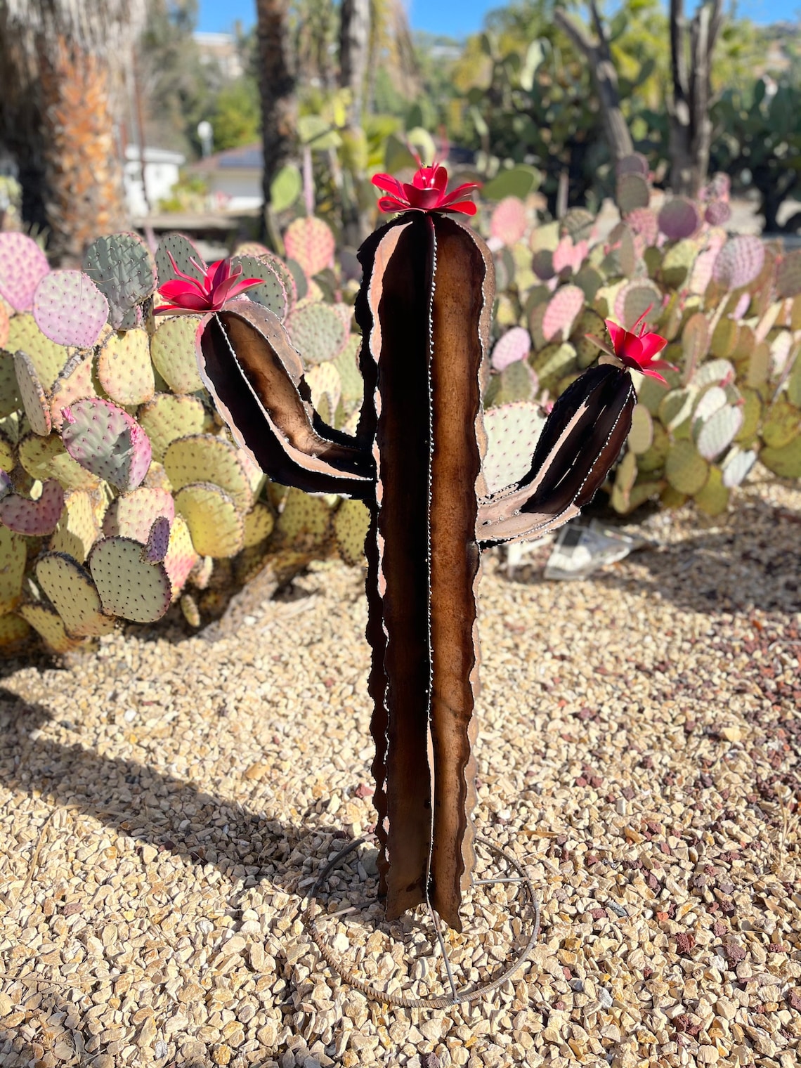 Rustic Saguaro. Sheet metal sculpture. Metal art garden Etsy
