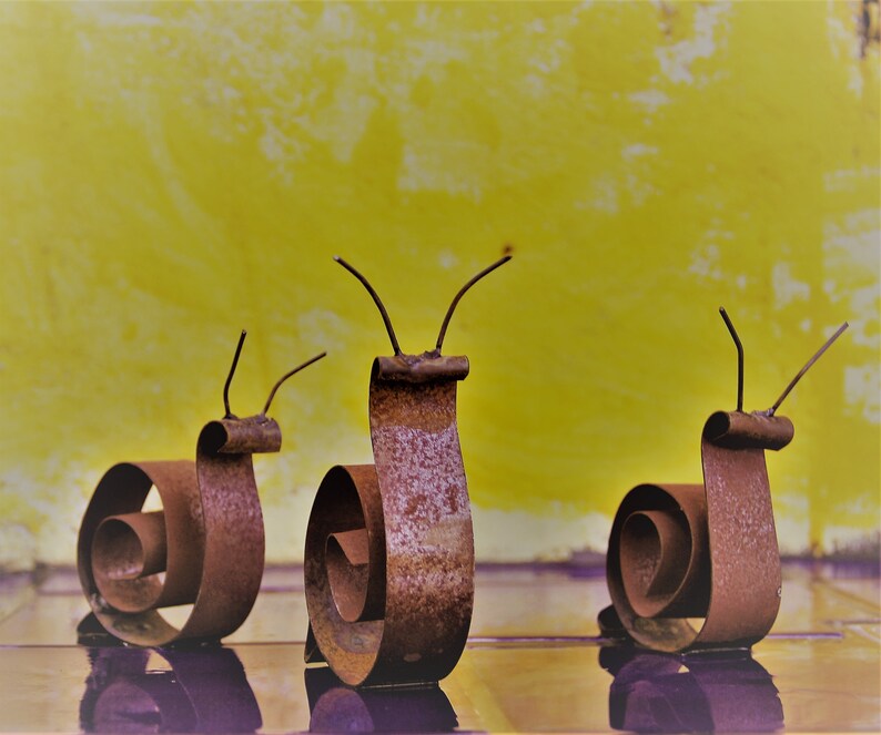 Metal Snails. Set of 3 Garden Decoration Yard Art Metal Etsy