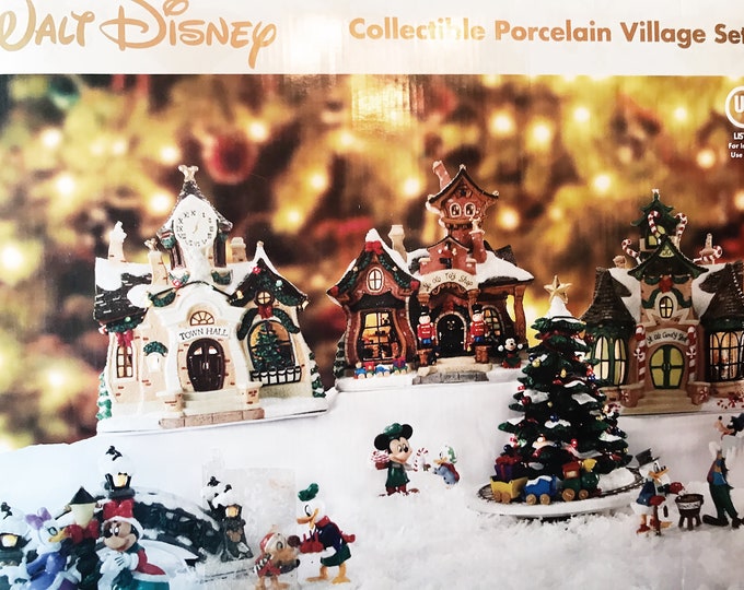 Vintage Brass Key Disney Mickey Mouse Christmas Village, Mickey's