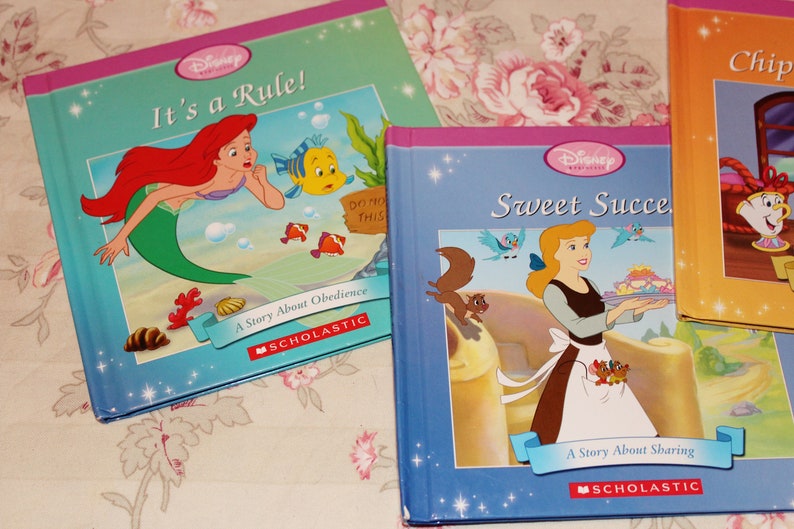 Vintage Disney Princess Bookscinderella Bookbelle Booksnow Etsy