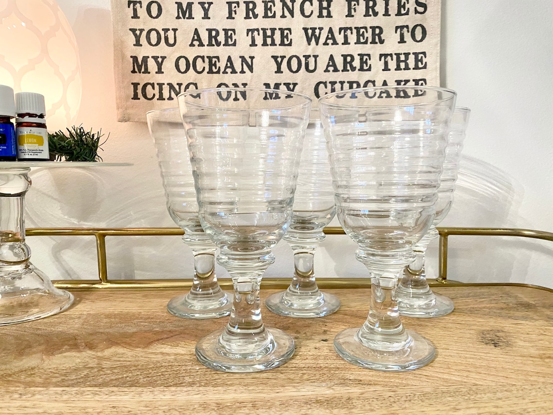 Vintage Beehive Drinking Glasses Beehive Drinking Glasses Etsy