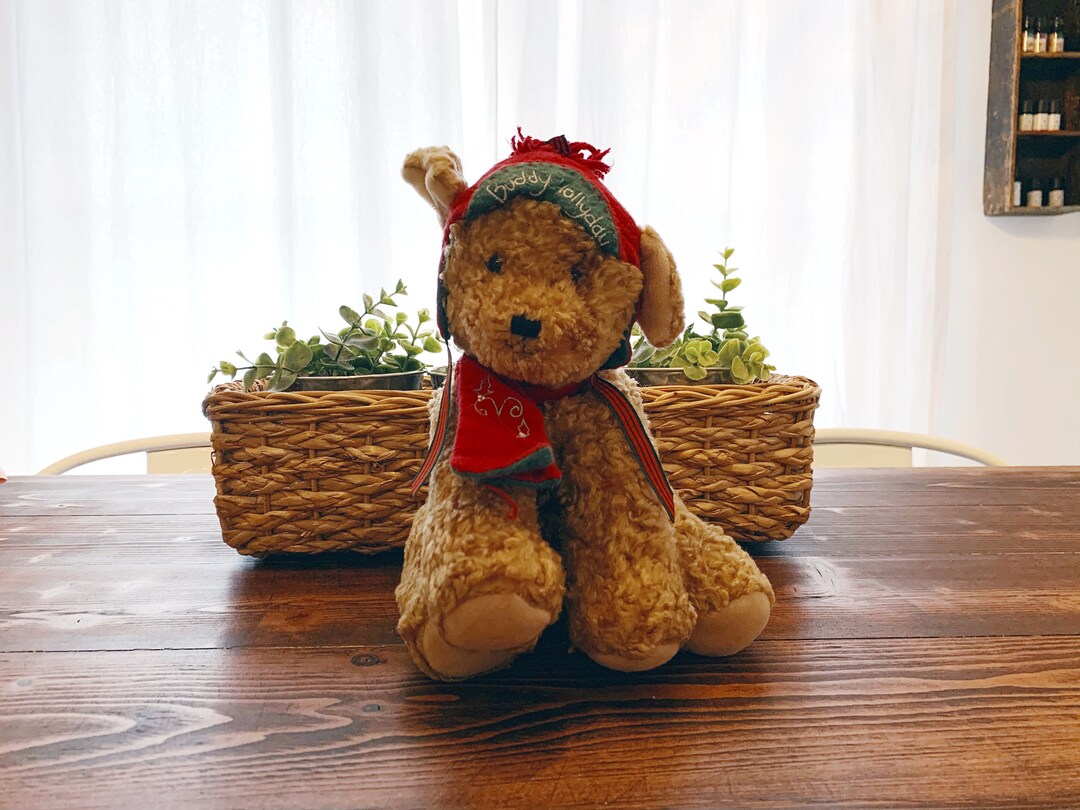 Vintage Hallmark Buddy Holiday Dog Stuffed Animal Hallmark Etsy