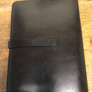 Genuine full grain leather A5 notebook cover and notebook image 3