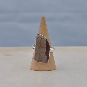 Natural Nareena Jasper Sterling Silver Adjustable Ring
