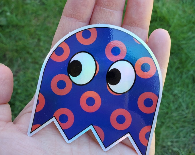 Phish Sticker: Fishman Donuts | Ghost (Holographic)