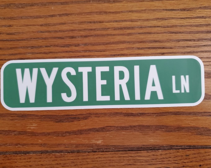 Goose Sticker: Street Sign | Wysteria Lane