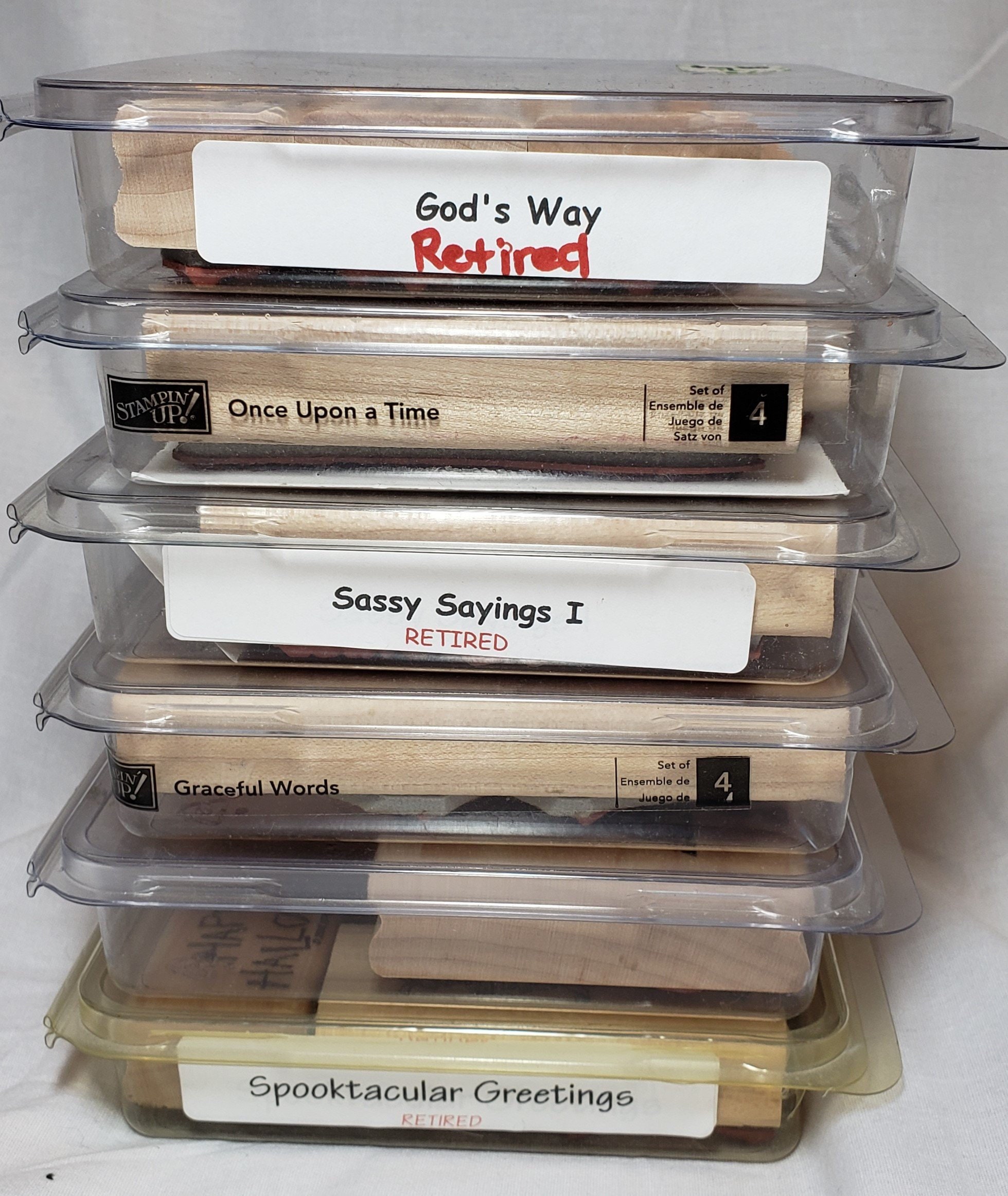 Stampin'Up Retired Stamp Sets mounted and ready to use Etsy